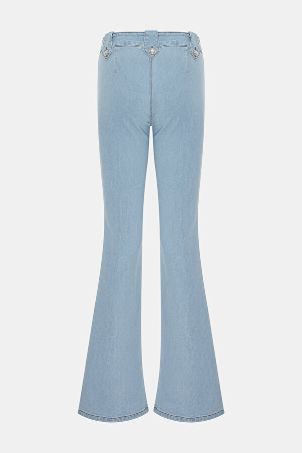 LİGHT BLUE WİDE LEG TROUSERS 2