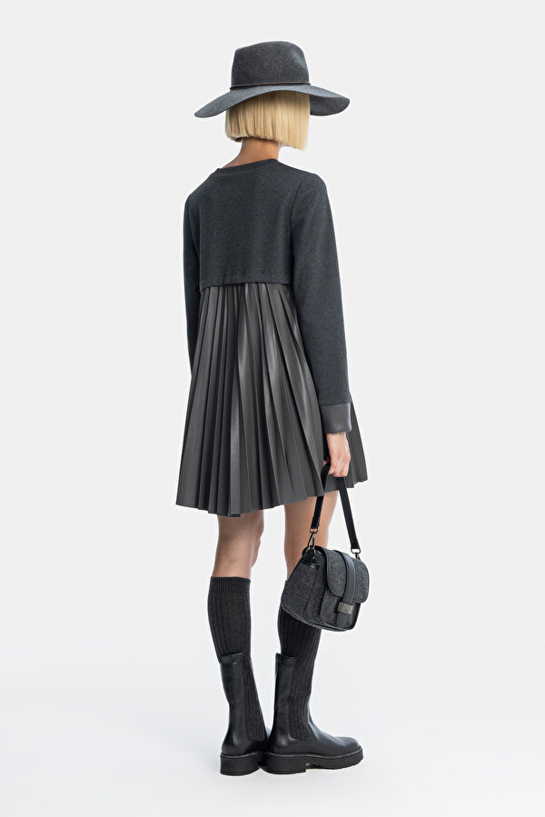 ANTHRACITE LONG SLEEVE DRESS 2