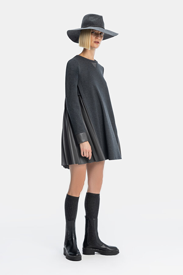 ANTHRACITE LONG SLEEVE DRESS 6