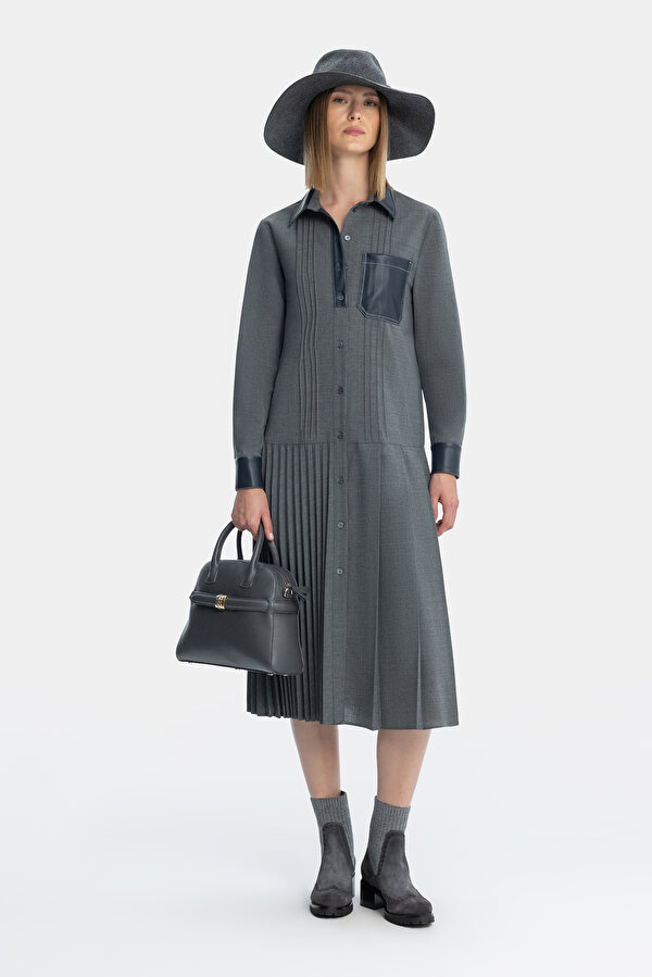 NAVY BLUE LONG SLEEVE DRESS