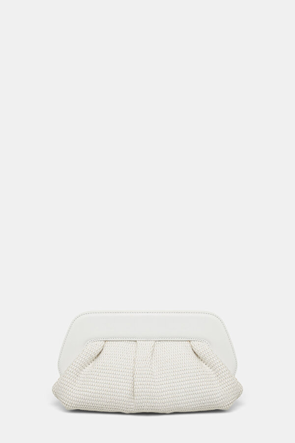 WHITE WICKER BAG