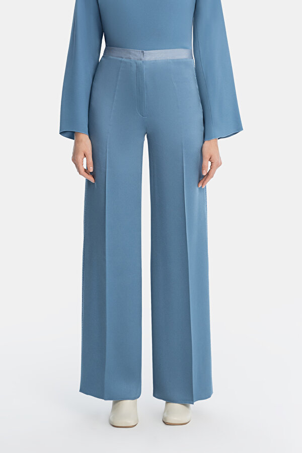 BLUE WIDE LEG TROUSERS 2