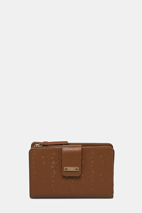 TAN MONOGRAM LEATHER WALLET