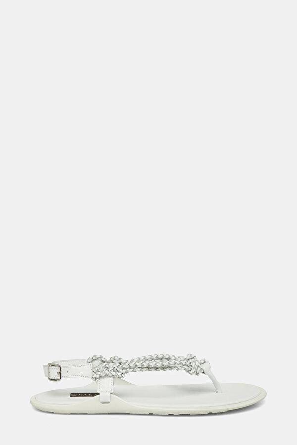 WHITE LEATHER SANDALS