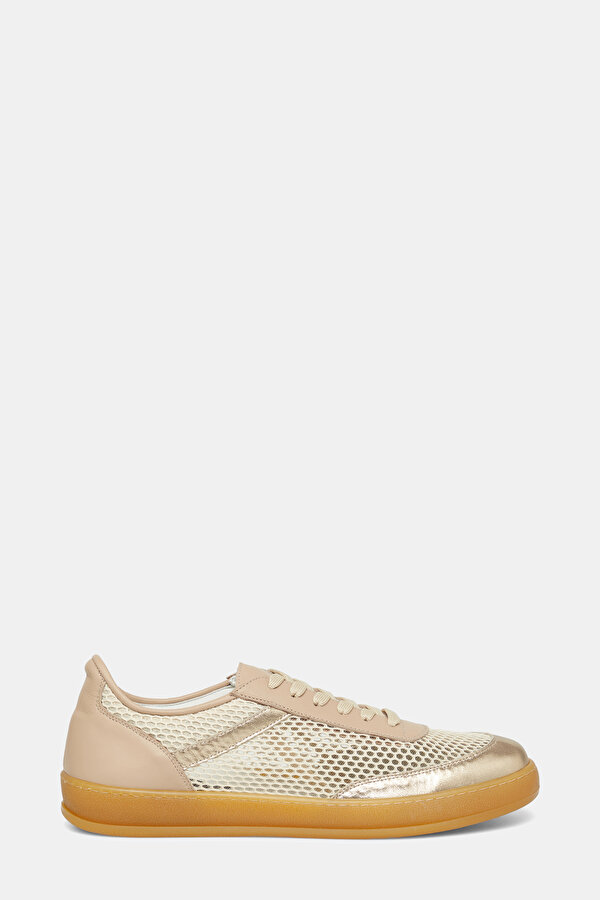 BEIGE LEATHER SNEAKER KADIN