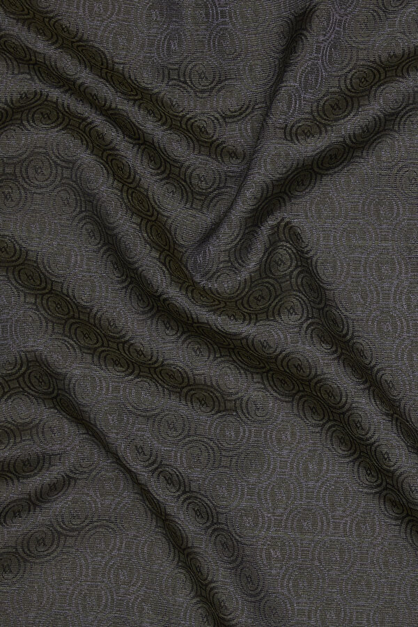 DARK GREY COTTON/SILK SCARF 2