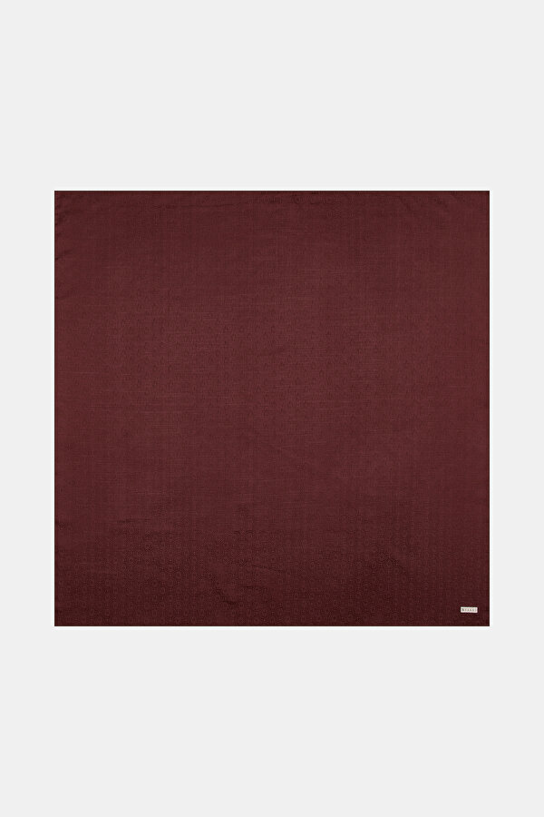 MAROON COTTON/SILK SCARF