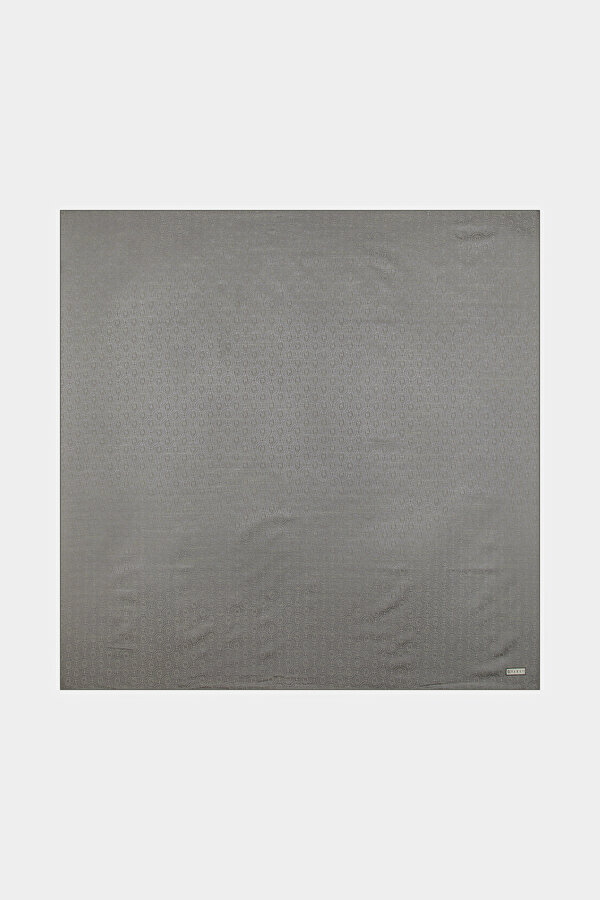 GREY COTTON/SILK SCARF