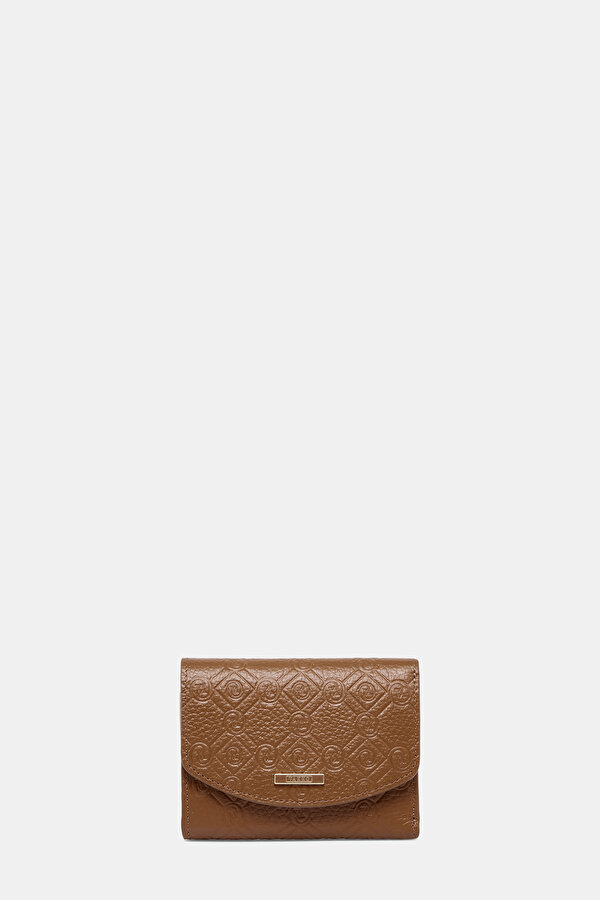 TAN MONOGRAM LEATHER WALLET
