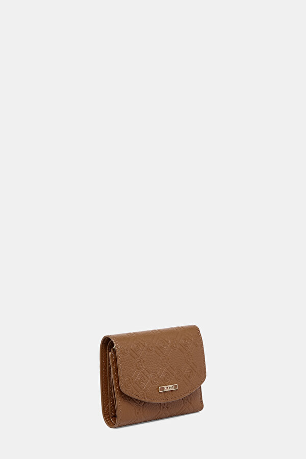 TAN MONOGRAM LEATHER WALLET 2