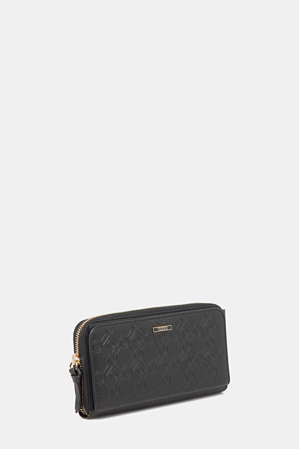 BLACK MONOGRAM LEATHER WALLET 2