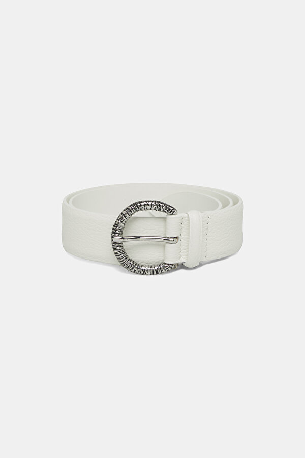 ECRU LEATHER BELT