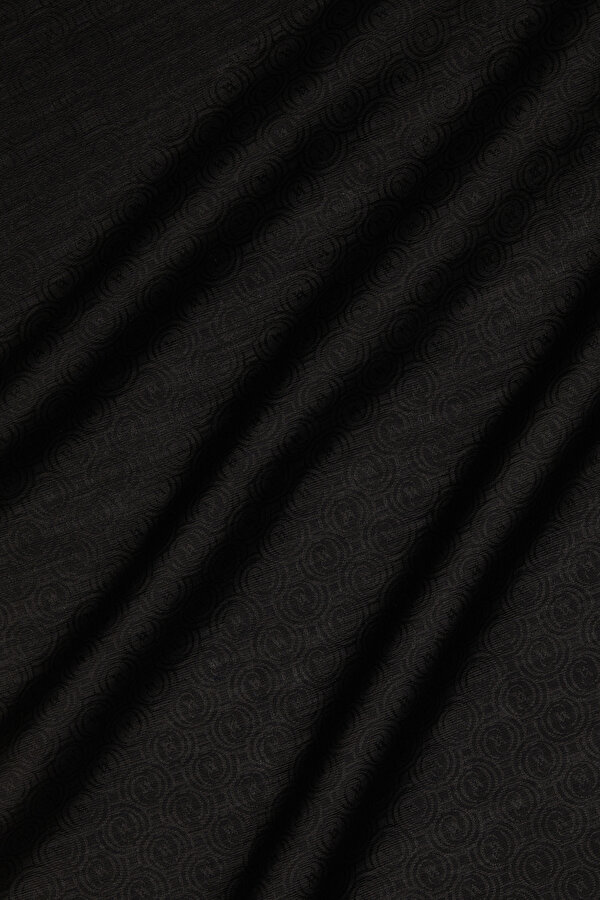 BLACK ECRU COTTON/SILK SHAWL 2