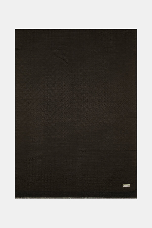 DARK BROWN COTTON/SILK SHAWL