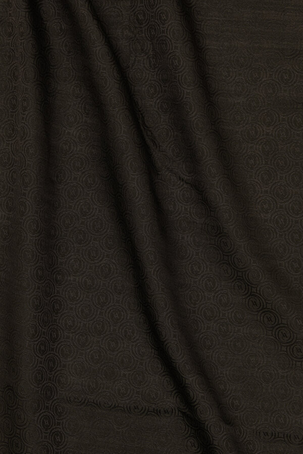 DARK BROWN COTTON/SILK SHAWL 2