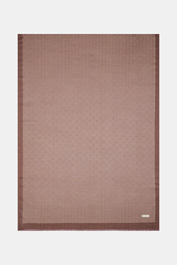 LIGHT BROWN COTTON/SILK SHAWL