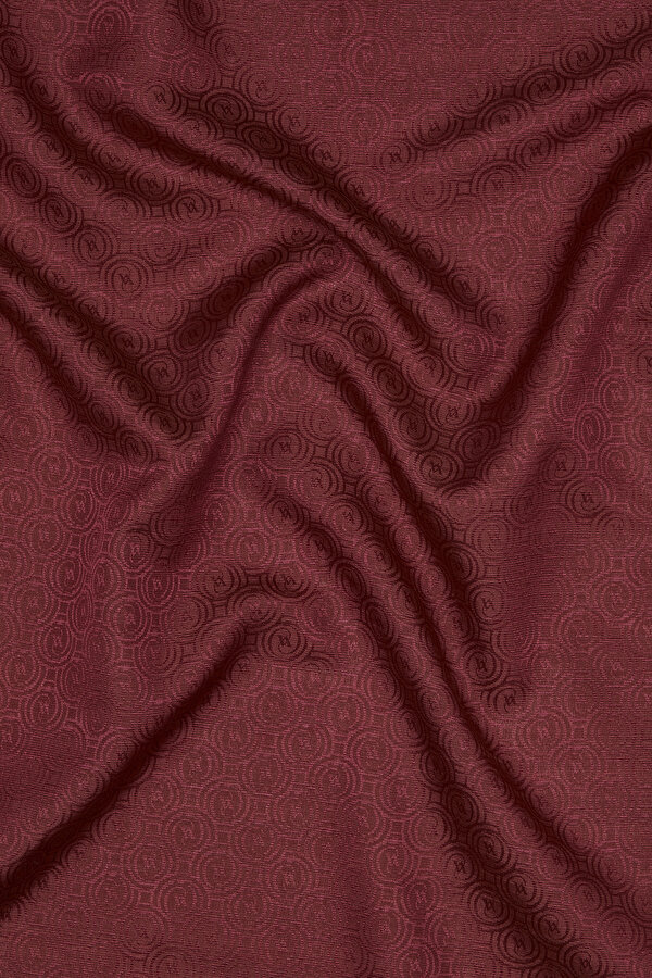 MAROON COTTON/SILK SHAWL 2