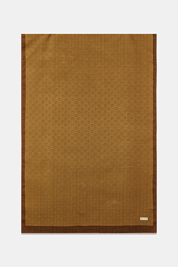 DARK CAMEL COTTON/SILK SHAWL
