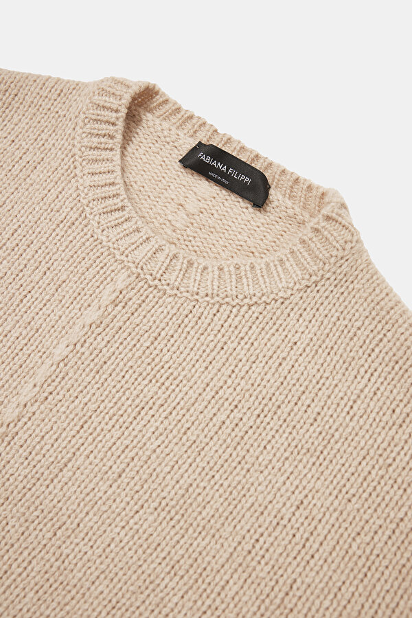 BEIGE BASIC / ROUND NECKLINE TRICOT 7