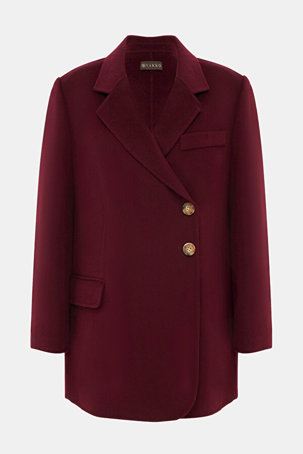 MAROON REEFER JACKET