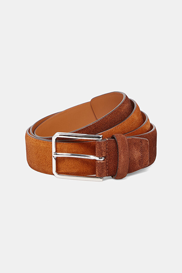 DARK ORANGE LEATHER BELT
