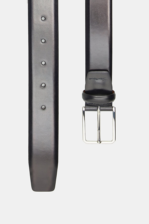 NAVY BLUE LEATHER BELT 2
