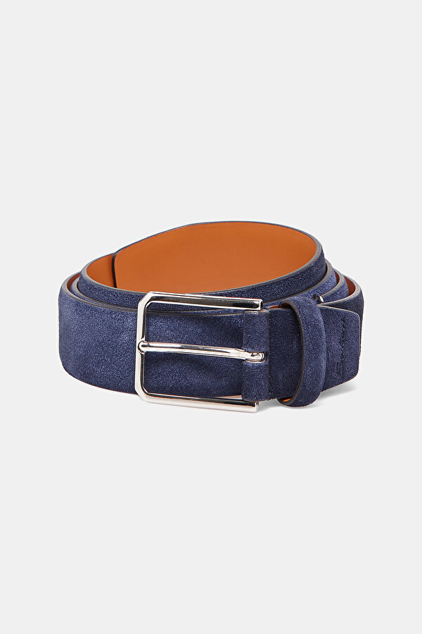NAVY BLUE LEATHER BELT