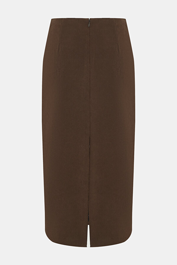 BROWN MIDI SKIRT 6