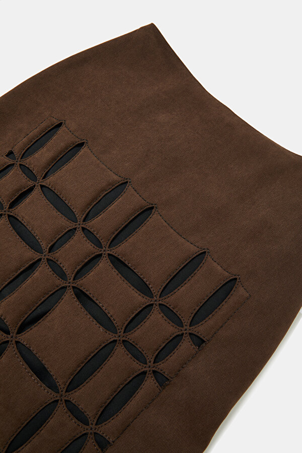 BROWN MIDI SKIRT 7
