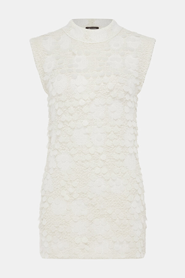 ECRU BASIC / ROUND NECKLINE SLEEVELESS BLOUSE 7