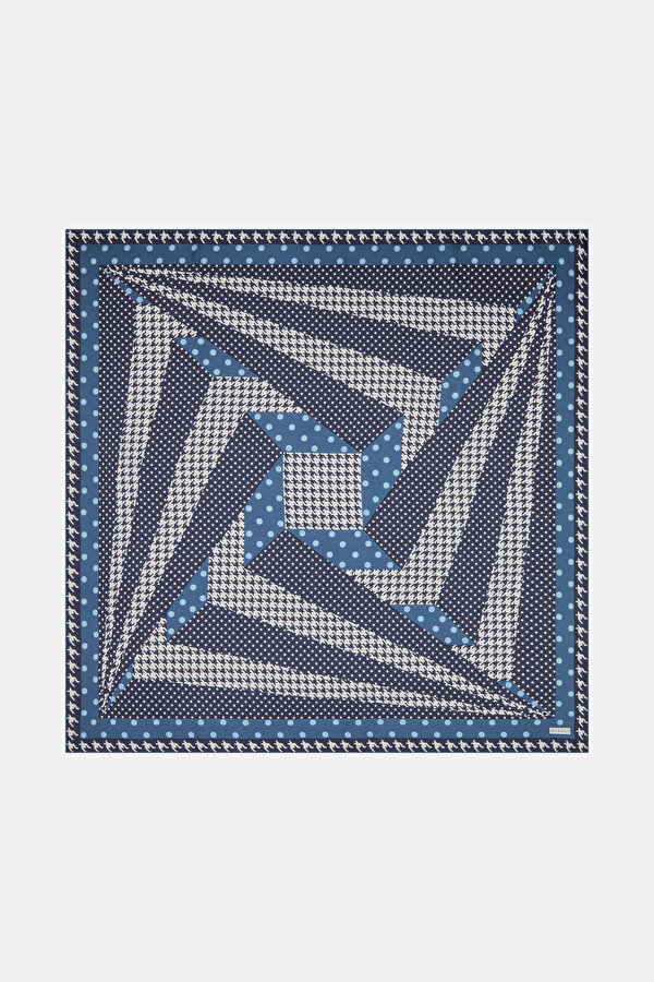 KAZAYAĞI DESENLİ TWILL İPEK EŞARP