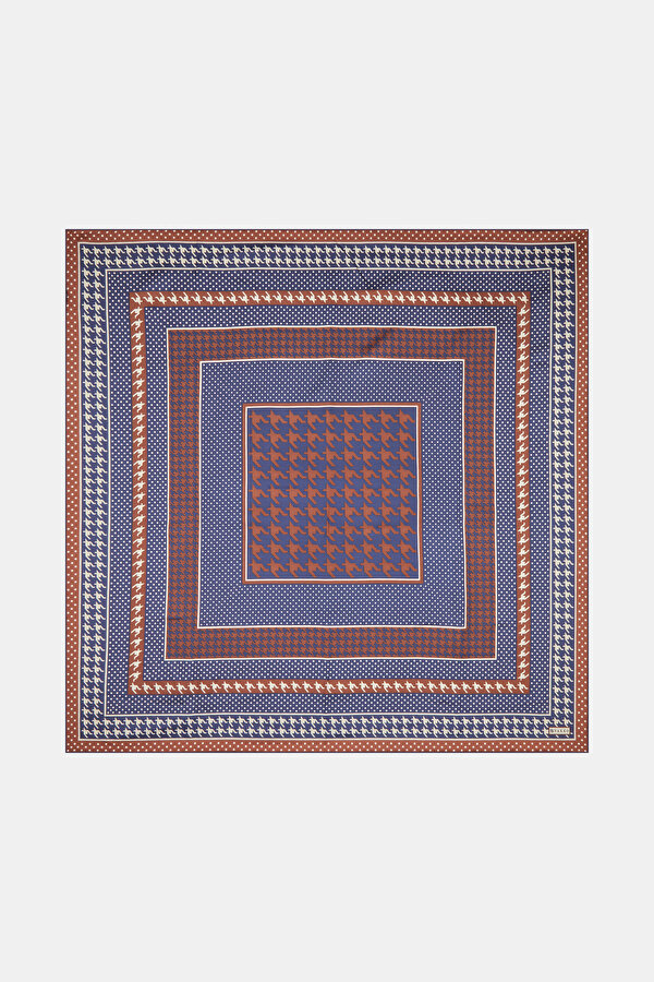 KAZAYAĞI DESENLİ TWILL İPEK EŞARP