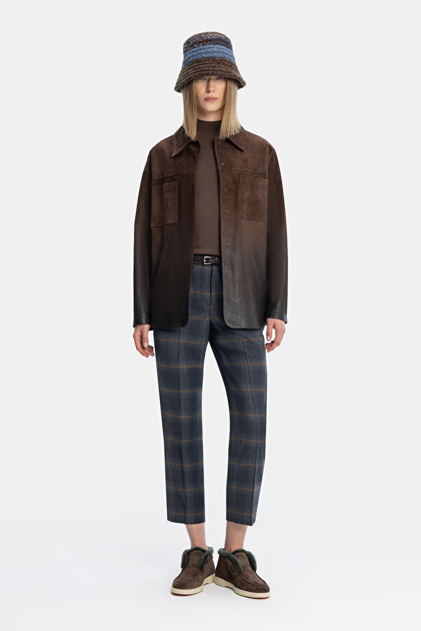 BROWN STRAIGHT CUT TROUSERS