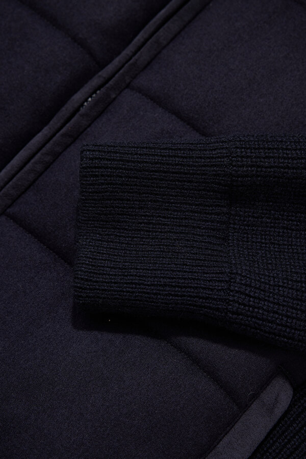 NAVY BLUE WOOL COAT 11