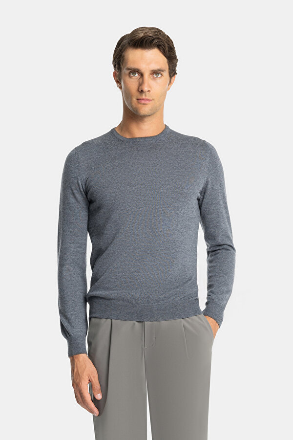 GREY BASIC / ROUND NECKLINE TRICOT