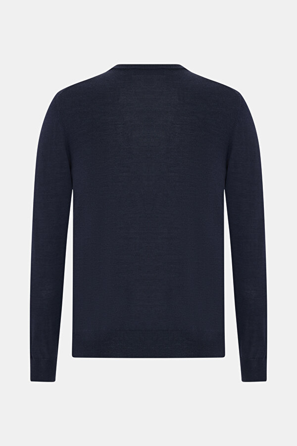 NAVY BLUE BASIC / ROUND NECKLINE TRICOT 6