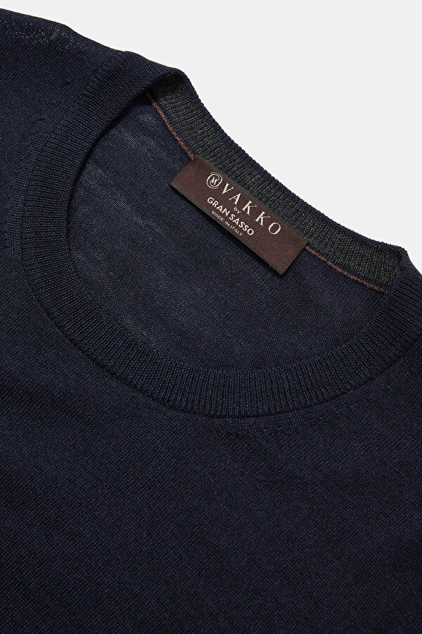 NAVY BLUE BASIC / ROUND NECKLINE TRICOT 7
