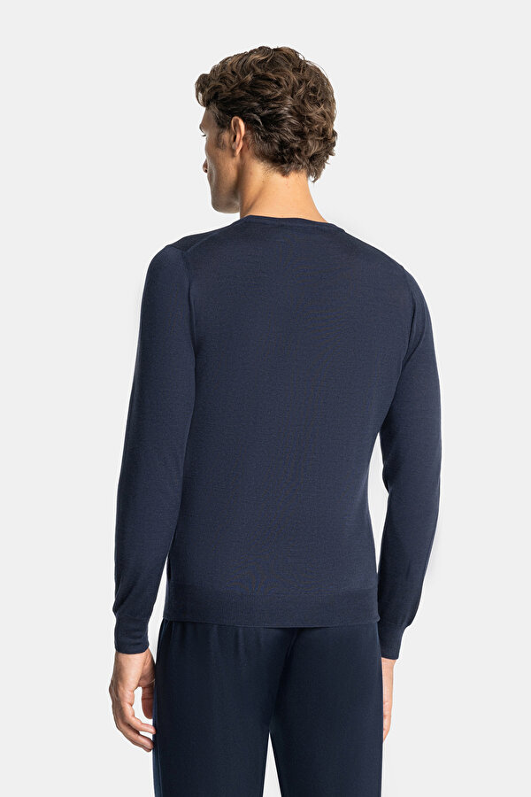 NAVY BLUE BASIC / ROUND NECKLINE TRICOT 2