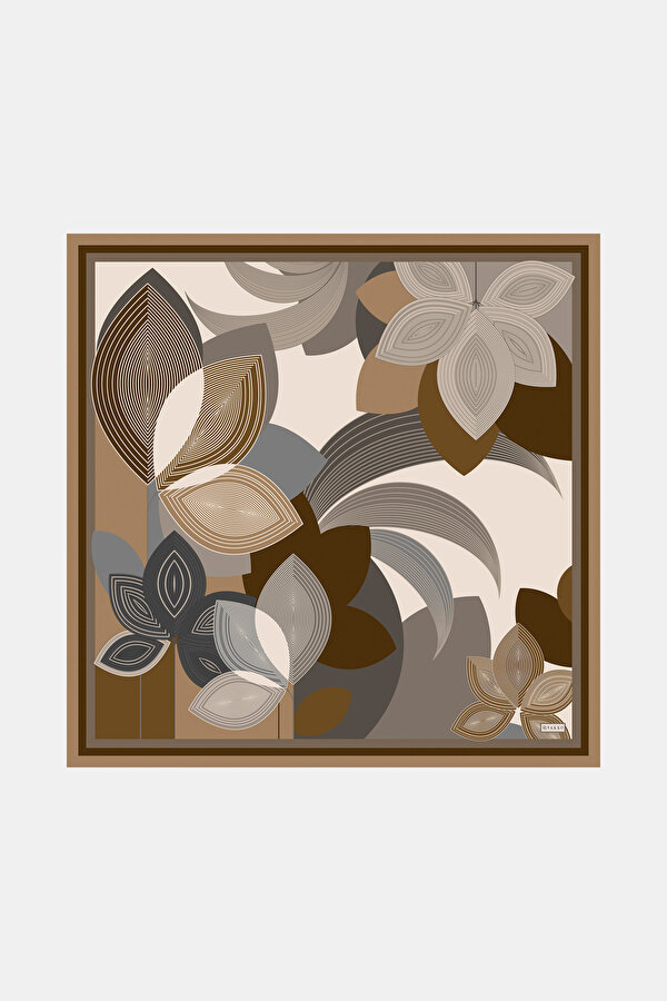 ÇİÇEK DESENLİ TWILL İPEK GAVROŞ