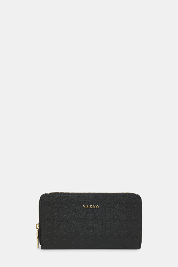 BLACK MONOGRAM WALLET