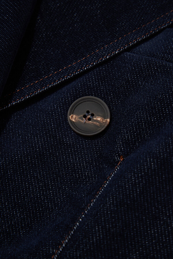 NAVY BLUE SURPLICE NECKLINE (CROSS-OVER NECKLINE) JACKET 11