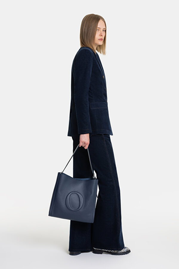 NAVY BLUE SURPLICE NECKLINE (CROSS-OVER NECKLINE) JACKET 6