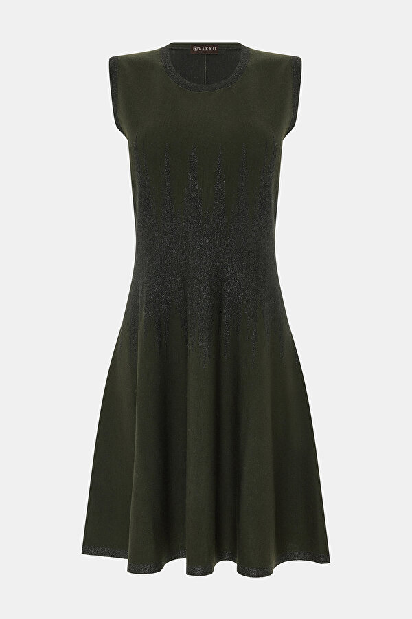KHAKI SLEEVELESS DRESS