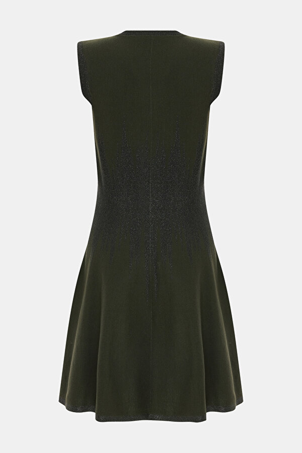 KHAKI SLEEVELESS DRESS 2