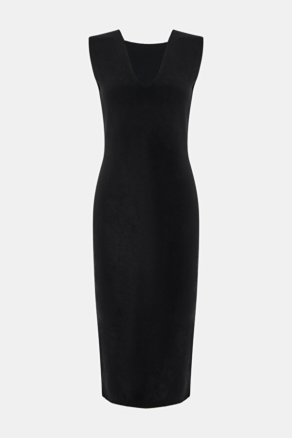 BLACK SLEEVELESS DRESS 6