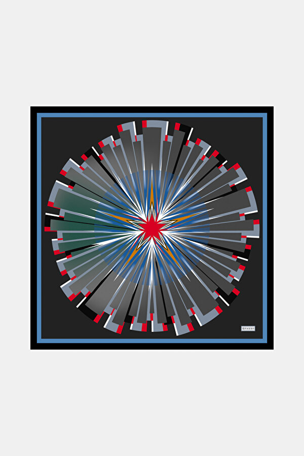 GEOMETRİK DESENLİ TWILL İPEK BANDANA