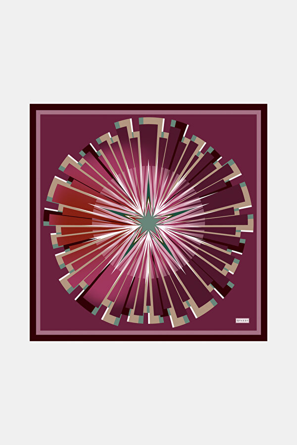 GEOMETRİK DESENLİ TWILL İPEK BANDANA