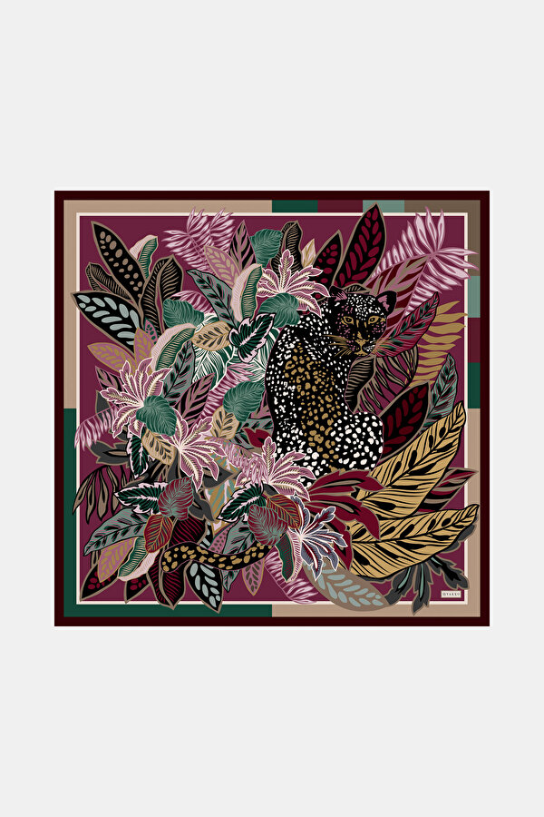 MAROON ANIMAL FIGURED TWILL GAVROŞ