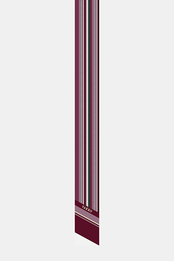 GEOMETRİK DESENLİ TWILL İPEK FULAR