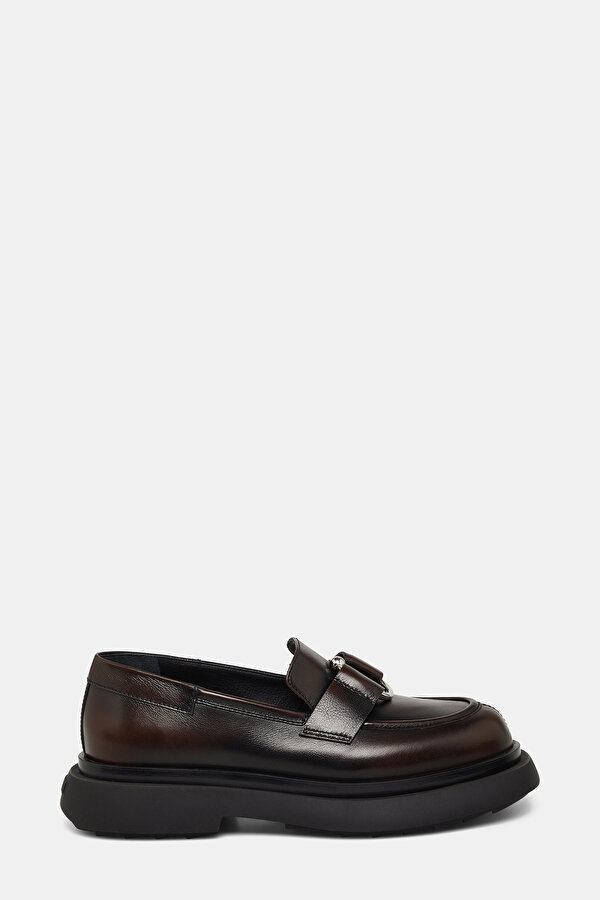 KAHVE DERİ LOAFER